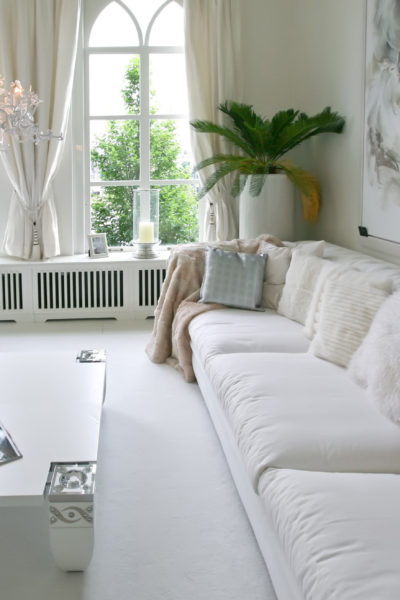 designed in white color modern interior